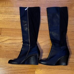 Michael Kors Black Wedge Heeled Boots
